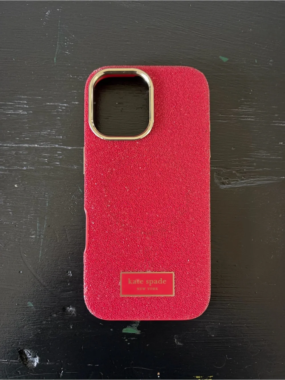 Kate Spade Red Glitter iPhone 17 Phone Case